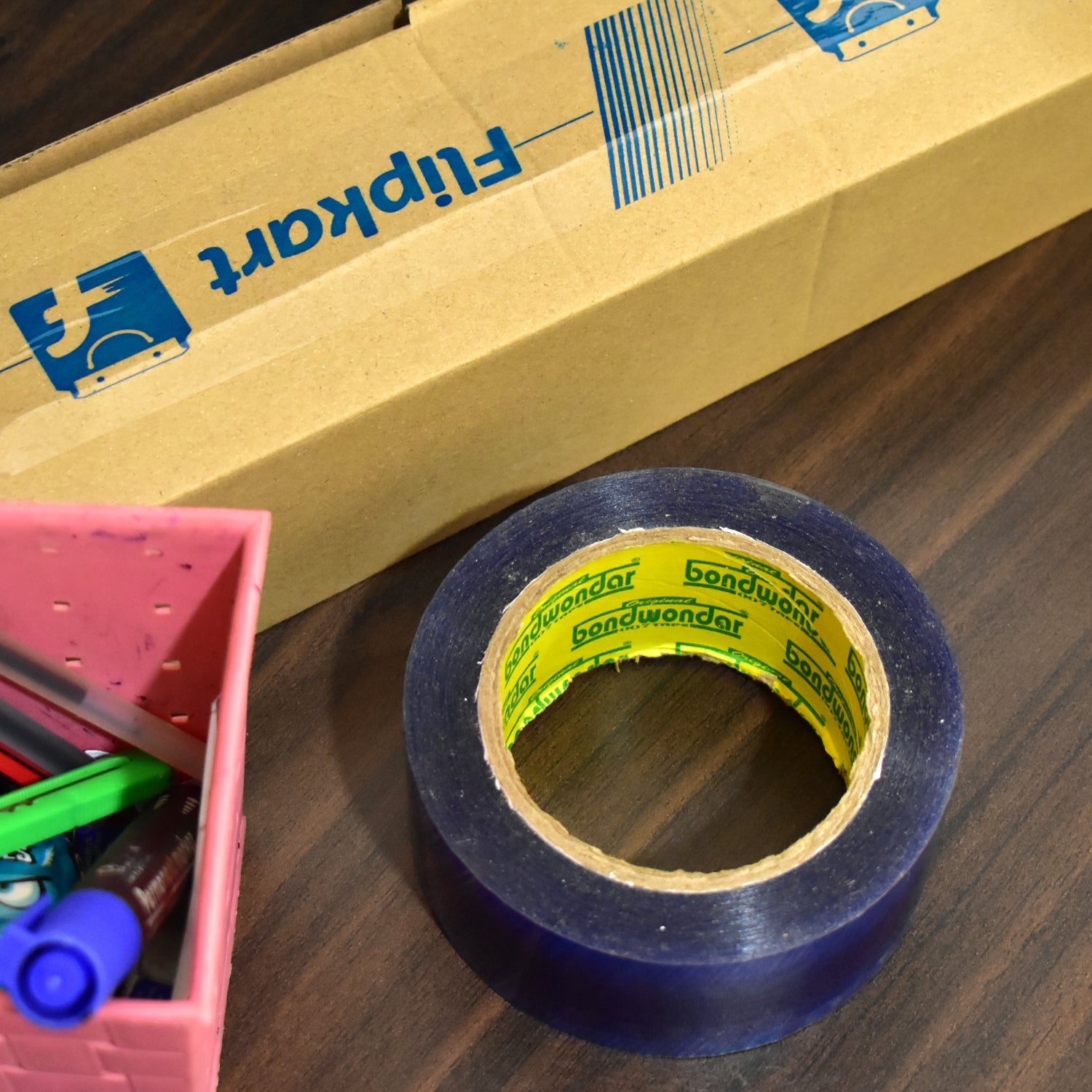 7436 Flipkart Print Blue Tape For Packaging Gifts And Products By Flipkart For Shipping And Delivering Purposes Etc. DeoDap 7436 Flipkart Print Blue Tape For Packaging Gifts And Products By Flipkart For Shipping And Delivering Purposes Etc. DeoDap